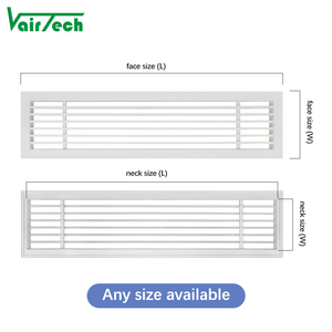 <span class=keywords><strong>Aire</strong></span> <span class=keywords><strong>acondicionado</strong></span> 0 15 30 grados Barra lineal de aluminio Rejilla Hoja fija Retorno Rejilla de <span class=keywords><strong>aire</strong></span> Suministro Registro de ventilación de <span class=keywords><strong>aire</strong></span> - Product Image 5