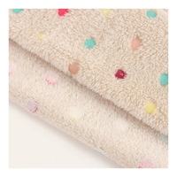 Polyester double face flanelle impression offset sept couleurs point rond corail velours imprimé pyjama tissu