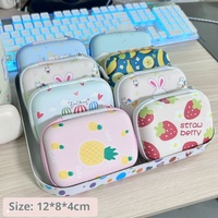 Sac de rangement EVA de luxe portable pour câbles de données, téléphones portables, écouteurs et clés USB - Design extérieur élégant