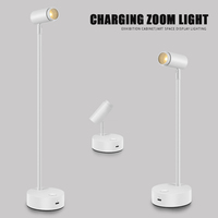 Foco LED para Exposiciones 3W 10-40 °   Lámpara de Gabinete Portátil Recargable Tipo-C con 3 Niveles de Intensidad, CRI97, para Exhibición y Galerías