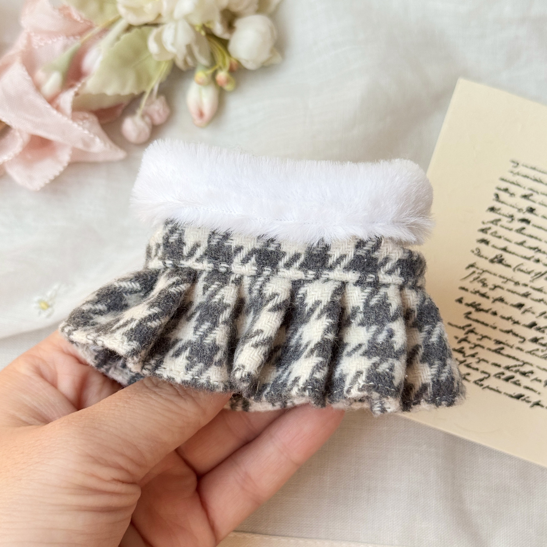 Houndstooth skirt-classic gray-10-17cm universal