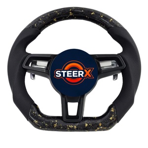 Volante in Fibra di Carbonio e Pelle per Porsche 997 911 991 987 996 986 718 Cayman Boxster Carrera Macan Taycan Panamera - Product Image 1