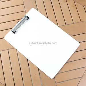 MDFSUB Personalized FRP Sublimation File Clipboard Blank Custom Logo Sublimation Blank Plastic Clipboard With Flat Clip