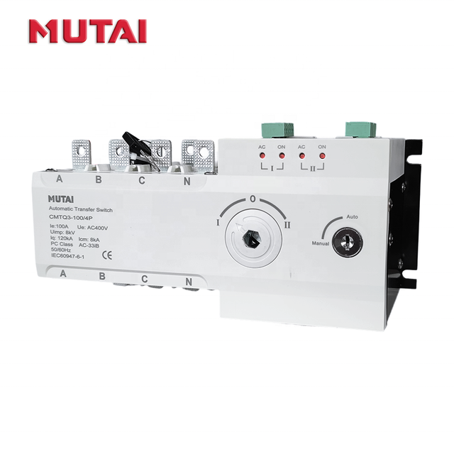 MUTAI Factory PC Class ATS 4P 3 Phase Dual Power Auto Change Over Switch Automatic Transfer 100A 100 Amp 80A 220V 400V