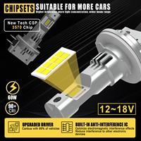Kit de phares LED G-VIEW 1:1 Plug and Play GL-H11B 60W 6000K 10000 Lumens à Faisceau Haute Concentration pour une Visibilité Améliorée des Marquages Routiers