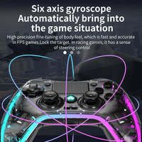 Control de Juego Inalámbrico AOLION RGB con Joystick Dual Hall, Gatillos Hall, Panel Táctil de 6 Ejes, Vibración, Transparente, para PC y Switch