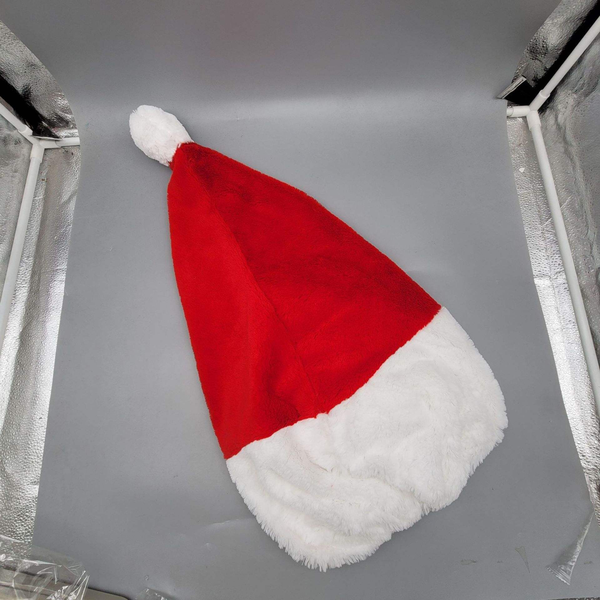 หมวกคริสต์มาสรถจักรยานยนต์สีแดง (มัดย้อม)