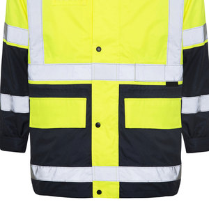 Chaqueta de seguridad impermeable con logotipo y color personalizados, tamaño a medida, para trabajo en exteriores, ropa de trabajo impermeable para protección. - Product Image 5