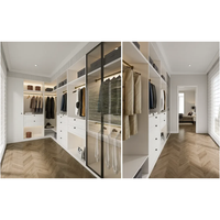 Haut de gamme personnalisé moderne PET OSB chambre à coucher dressing Portable armoire placard armoire en bois armoires de chambre lit avec armoire