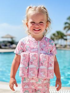 Traje de Baño con Flotador de Unicornio, Lindo Traje de Baño para Bebés Niñas, Traje de Baño con Barra de Flotación Desmontable - Product Image 1
