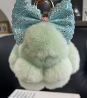 Lindo Peluche Suave de Conejito con Orejas Largas, Lazo de Diamantes de Imitación Brillantes, Caja Sorpresa de Conejitos de Peluche