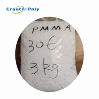 Résine PMMA vierge haute résistance acrylique résistant au polyméthacrylate de méthyle de qualité cristalline transparente pour feuille de moulage