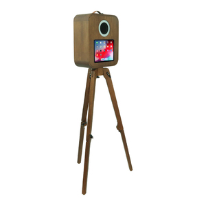Photobooth en bois de chêne rouge pour iPad de 13 pouces, coque de photobooth vintage pour mariage avec étui de transport - Product Image 2