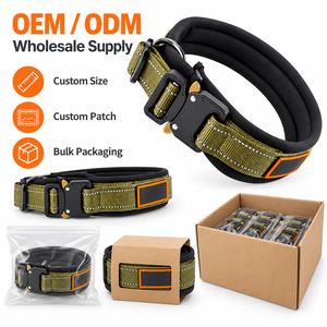 <span class=keywords><strong>Collier</strong></span> tactique robuste personnalisé pour <span class=keywords><strong>chien</strong></span>, rembourré en néoprène souple, boucle à dégagement rapide, anneau en D métallique, réfléchissant, pour la promenade en extérieur - Product Image 2