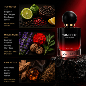 Parfum Oriental Boisé Longue Durée pour Homme VAHIRA WINDSOR Pour Homme Notes Naturelles Fruitées Herbacées Boisées Parfum Masculin Quotidien pour Rendez-vous - Product Image 4