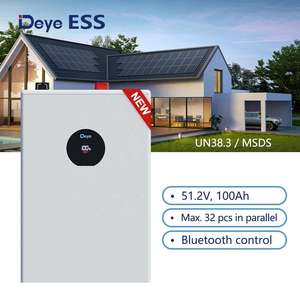 Système de stockage d'énergie solaire résidentiel Deye SE-F5 Plus LiFePO4 100Ah 51.2V 5.12kWh, batterie lithium-ion empilable - Product Image 1