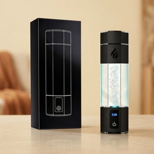 Bouteille <span class=keywords><strong>d</strong></span>'eau hydrogénée certifiée US 10 000 ppb, 300 ml, en acier inoxydable, alimentée par batterie, portable, avec support pour sports de plein air, voiture espagnole - Product Image 1