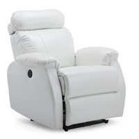 Fauteuil inclinable électrique en cuir PU, canapé simple avec port de charge USB, siège inclinable pour home cinéma et salon