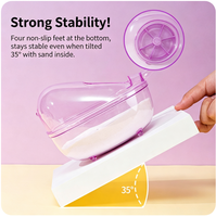 Bac de bain de sable anti-éclaboussures en forme d'oiseau pour hamster, transparent, double usage (bain et toilette) pour le toilettage des petits animaux