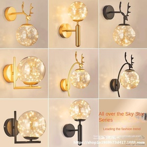 Applique murale en cristal de luxe nordique post-moderne pour salon fond escalier allée couloir chambre chevet Source de lumière LED - Product Image 3