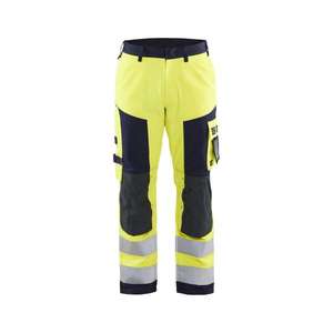 BLAKLADER - 157815143389D108 Pantalon d'artisan Multinorm haute visibilité Jaune/Bleu marine-Vêtements de travail résistants aux flammes EAN 7330509516577 - Product Image 1