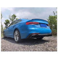Diffuseur arrière noir avec embouts d'échappement style Lamborghini pour Audi A5 S5 B9.5 2020 2021 2022 2023 2024