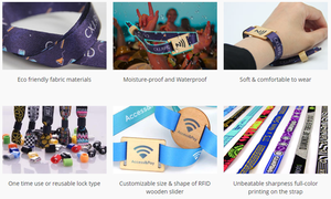 Bracelet de poignet en tissu avec capteur RFID intelligent personnalisé, carte, mini étiquette imperméable, billet électronique jetable - Product Image 5
