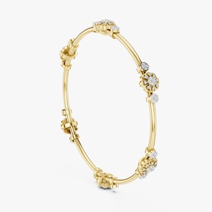 Premium Quality Diamond Bracelet In <b>Solid</b> <b>Gold</b> With Brilliant Cut Diamonds For Ladies Daily And Occasion Wear Available For Sale - Product Image 4