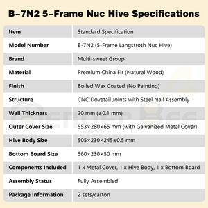 Caja de Madera Langstroth de 5 Cuadros |   Equipo de Apicultura Directo de Fábrica para el Mercado Estadounidense y Europeo - Product Image 4