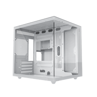 ALSEYE Casing PC ATX Mikro, Casing Komputer Gaming Kaca Tempered