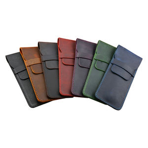Funda de cuero de lujo para bolígrafo, Funda de cuero genuino para escritorio, regalo de negocios, venta al por mayor - Product Image 1