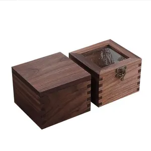 Caixa de presente personalizada de joias, caixa de embalagem de joias personalizada, organizador de mesa de vidro, caixa de relógio de madeira