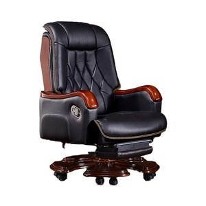 Sedia da Ufficio Direzionale Deluxe a Basso Prezzo per Presidenti, Moderna Reclinabile in Vera Pelle, Poltrona da Capo - Product Image 3