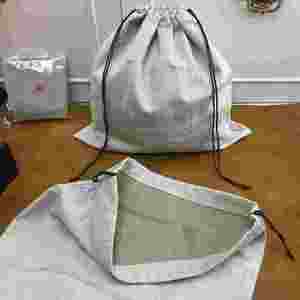 Custom Logo Reusable Twill Cotton Linen <b>Pouch</b> Soft Clothes Dust Bag with <b>Drawstring</b> for Packaging Food-Grade Recyclable - Product Image 4