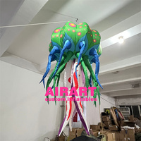 Décoration lumineuse pour événements et expositions, méduse gonflable lumineuse personnalisable, ballon méduse gonflable éclairé par LED