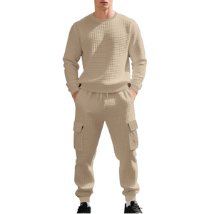 Suéter de Punto para Hombre Xeltech, Otoño, Delgado, con Bloques de Color, Holgado, Estilo Europeo Americano, Cuello Redondo, Casual, Manga Larga, 100% Fibra de Bambú - Product Image 1