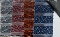 Tissu en velours côtelé extensible 93% polyester 7% élasthanne, velours jacquard rayé horizontal brillant de luxe pour abaya et robe de soirée