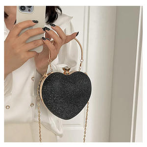 <span class=keywords><strong>Borse</strong></span> da Sposa Scintillanti a Prezzo All'Ingrosso, Eleganti Pochette a Forma di Cuore per Signore - Product Image 6