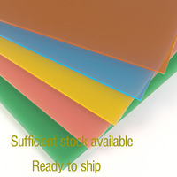 Feuilles de plastique PMMA translucides teintées rouge jaune pour panneau en plexiglas, feuille acrylique noire - pour gravure, pliage, découpe