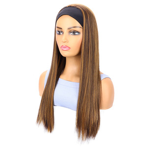 Peluca Larga <span class=keywords><strong>y</strong></span> Lisa de Moda para Mujer, Peluca con Diadema, Suave <span class=keywords><strong>y</strong></span> Lisa, Estilo Brasileño <span class=keywords><strong>y</strong></span> Vietnamita, en Stock, Venta al Por Mayor - Product Image 2