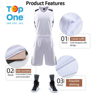 TopOne Wholesale <b>Cool</b> Quick Dry Sleeveless Shirt <b>Shorts</b> Basketball Jersey Uniform Sportswear Set - Product Image 2