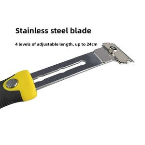 Telescopic Squeegee Holder Cleaning Glass Floors Tiles; Removes Stains Grime; Comes Four Blades; Multi-purpose Scraper - Product Image 3