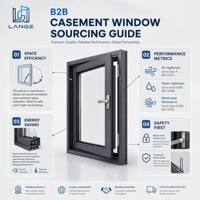 Ventana Abatible de Aluminio de Primera Calidad LANGE, Ventana de Apertura Exterior, Ventana de Vidrio de Baja Emisividad Energéticamente Eficiente para el Hogar