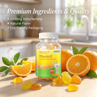 Op maat gemaakte OEM 1000mg vitamine C gummy snoepjes groothandel hoge kleurintensiteit zachte kauwbare vitaminen GMP gecertificeerde fabriek