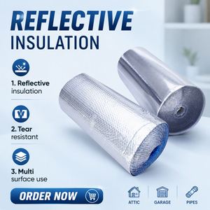 Aluminum Foil <b>Bubble</b> Wrap <b>Roll</b> Insulates Heat Blocks Moisture Perfect for Electronics and Precision Instruments and Construction - Product Image 2