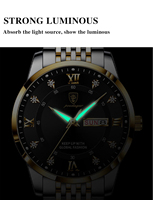 POEDAGAR 836 Nuevo Reloj de Pulsera Casual para Hombre con Correa de Cuero y Acero Inoxidable, Manecillas Luminosas y Mecanismo de Cuarzo Analógico