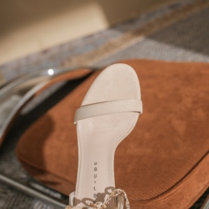 Sandales à talons hauts à bout ouvert avec doublure en maille respirante, motif camouflage confortable, talons aiguilles élégants et fins - Product Image 5