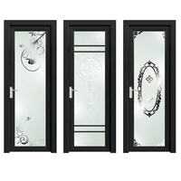 Porte en verre et aluminium avec cadre étroit, livraison gratuite, cadre métallique, pour la salle de bain