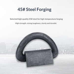 Plaque d'ancrage en acier forgé robuste avec anneau en D, point de levage à souder pour pont de navire, conteneur, remorque - Product Image 4