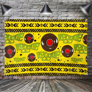 Bandera Decorativa Personalizada de <span class=keywords><strong>Reggae</strong></span>, Música Rock Jamaica, Decoración para el Hogar, Arte de Pared para Exteriores, 4 Ojales en las Esquinas, 3x5 Pies - Product Image 4